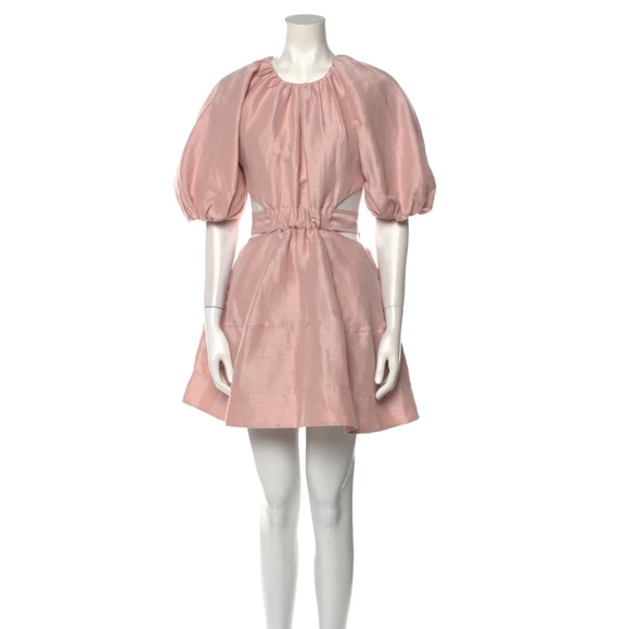 AJE psychedelia cut out mini dress in blush - Picture 5 of 7